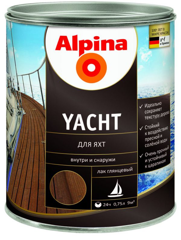 Яхтный лак фирмы Alpina
