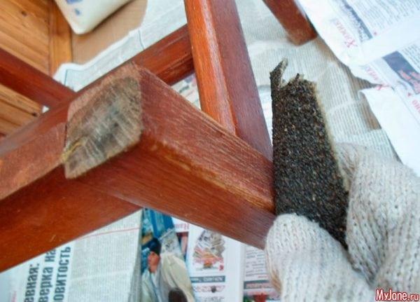 Зачистить мебель перед покраской