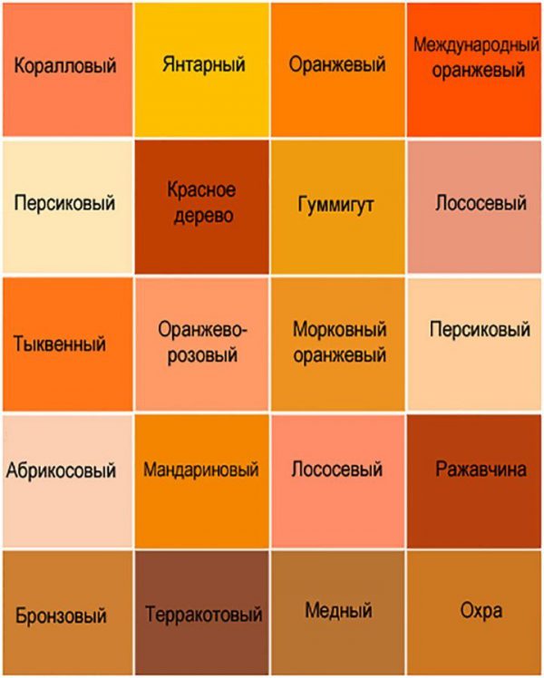 Оранжевые оттенки