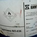 Грунтовка производства Химтэк-Яр