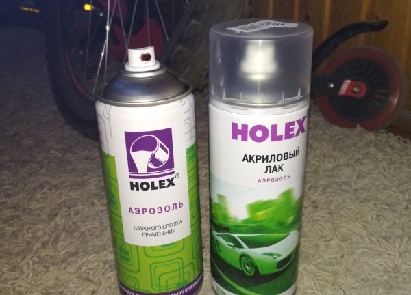 Краска и лак Holex в баллончиках