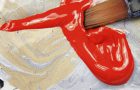 Краска красного цвета