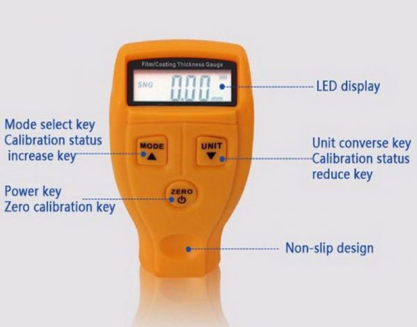Измеритель толщины ЛКП VKTECH GM200 с LED дисплеем