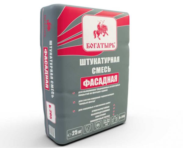 Штукатурная фасадная смесь с полимерными добавками