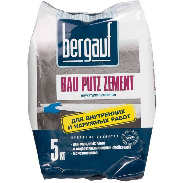 Штукатурка морозостойкая Bergauf Bau Putz Zement