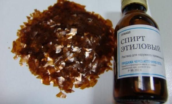 Политура из шеллака и спирта