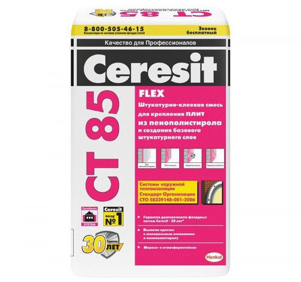 Штукатурно-клеевая смесь Ceresit CT 85