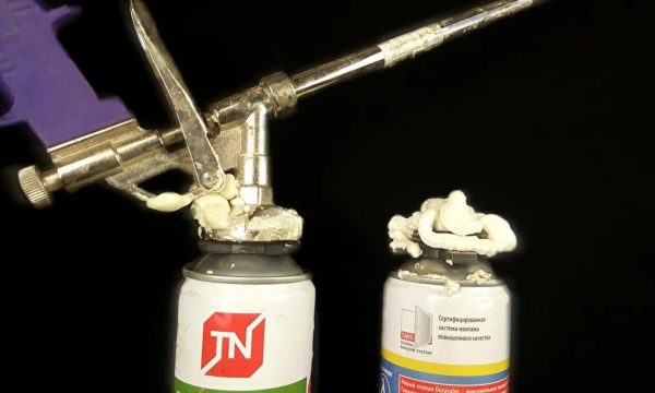 Пистолет для монтажной пены после использования