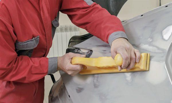 Шлифование кузова с помощью рубанка