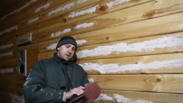 Шпатлевка профилированного бруса