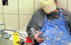 Употребление водки при покрасочных работах
