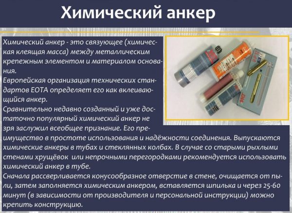 Химический состав для дюбеля