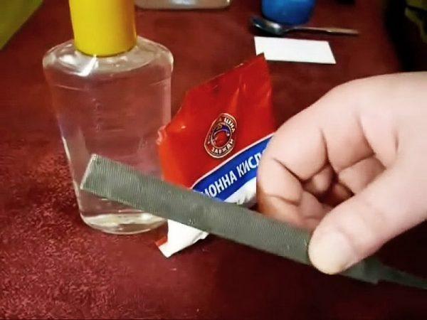 Использование лимонной кислоты для заточки