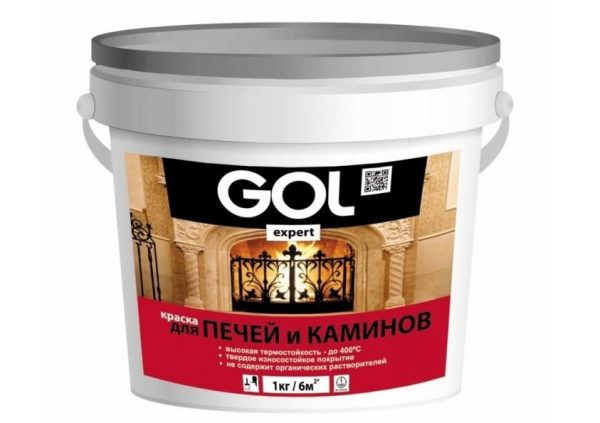 Термостойкая краска для печей и каминов GOLexpert