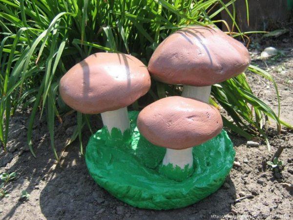 Грибы из гипса