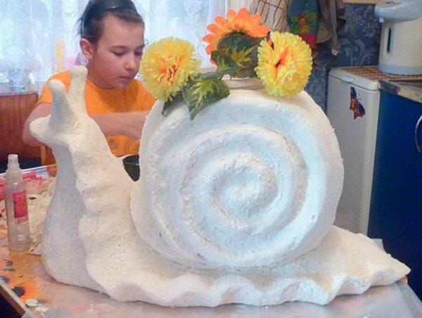 Изготовление улитки из монтажной пены 