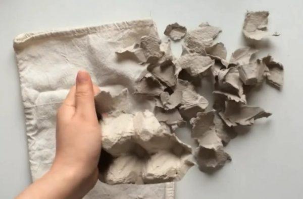 Измельчение лотков для яиц