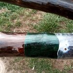 Защита столбов ПЭТ бутылками