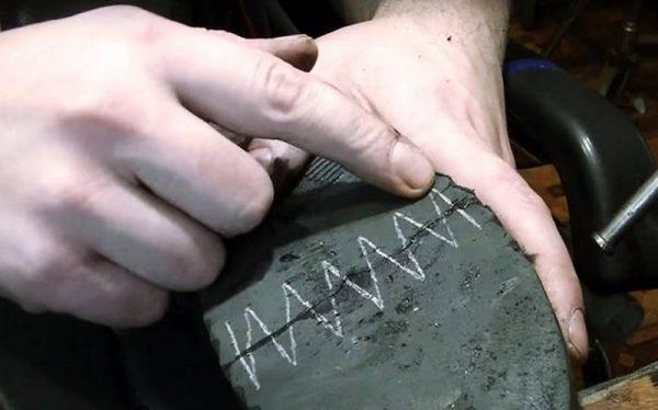 Разметка подошвы